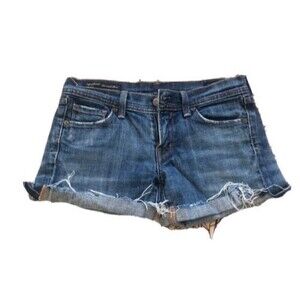 Citizens Of Humanity Womens 26 Ingrid Stretch Low Waist Flare Jeans Shorts